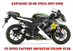 Rockstar Yellow Star for Kawasaki ZX-6R 2007-2008